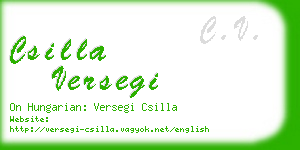 csilla versegi business card